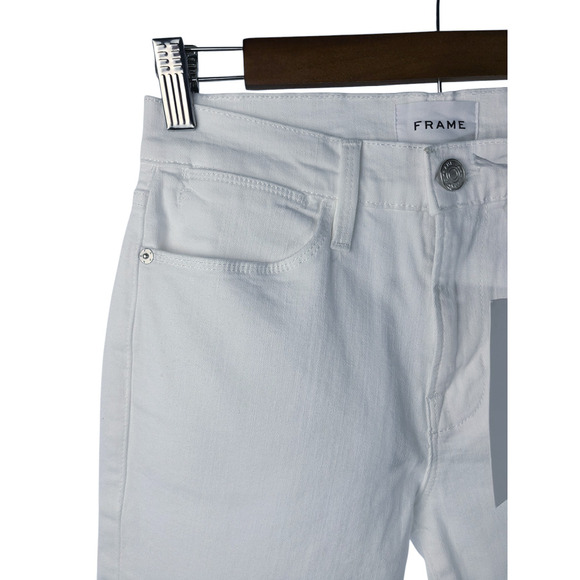 FRAME Le High Skinny High-Rise Skinny Jeans Size 27 NWT White - Picture 4 of 8